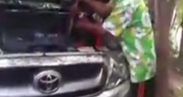Έβγαλε ολόκληρο φίδι από τη μηχανή του αυτοκινήτου (βίντεο)