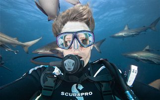 Τολμηρή φωτογράφος βγάζει selfies με καρχαρίες