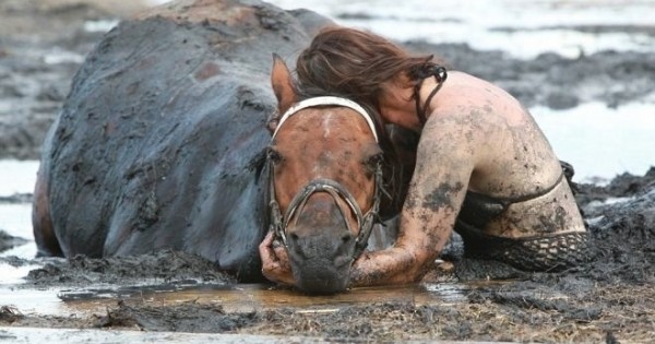 Ήταν απελπισμένη, το άλογό της πνιγόταν – Αυτό που έκανε όμως ήταν εκπληκτικό!