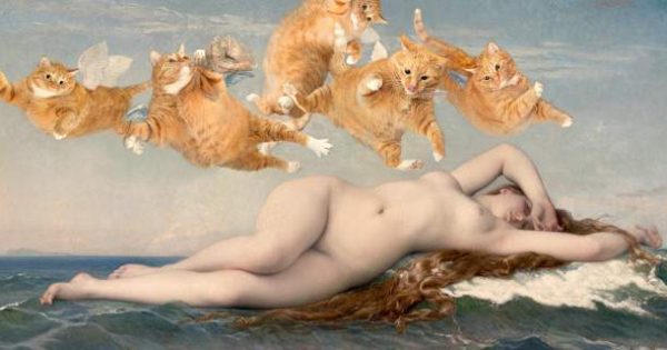 Ρωσίδα καλλιτέχνις προσθέτει σε κλασικά αριστουργήματα τη γάτα της (pics)