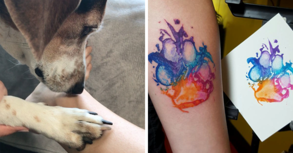 20 Cool τύποι που έκαναν τατουάζ τις πατούσες των σκύλων τους!